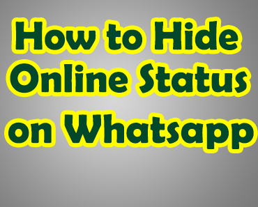 Hide online status on Whatsapp